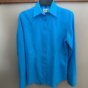 CR Ranchwear aqua/turquoise sunsmart shirt XS